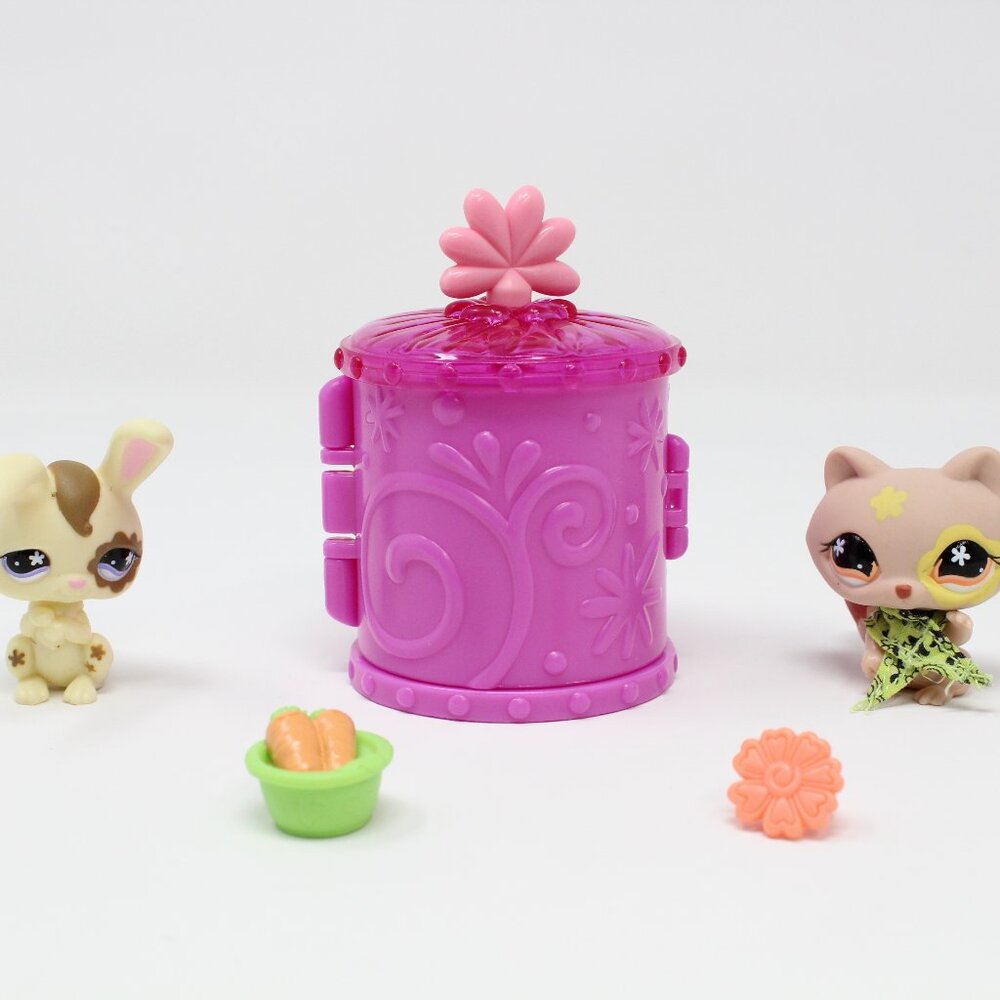 Littlest Pet Shop Rabbit #582 and Raccoon #583 Portable Pals Gift Set Complete a